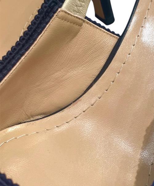 Christian Dior（クリスチャン ディオール）Christian Dior (クリスチャン ディオール) ポップハート スリングバックヒール ネイビー サイズ:38の古着・服飾アイテム