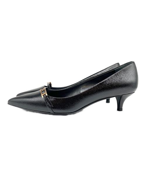HERMES（エルメス）HERMES (エルメス) ポインテッドトゥ パンプス ブラック サイズ:37 1/2 未使用品の古着・服飾アイテム