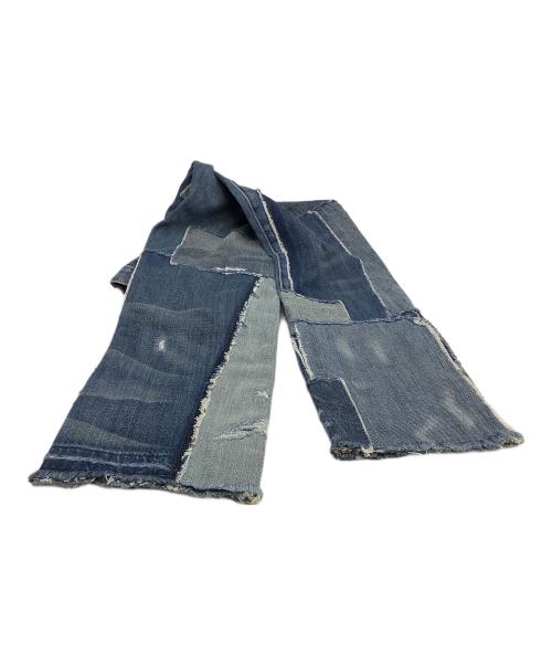 POLO RALPH LAUREN（ポロ・ラルフローレン）POLO RALPH LAUREN (ポロ・ラルフローレン) パッチワークフデニムパンツ インディゴ サイズ:w25 未使用品の古着・服飾アイテム