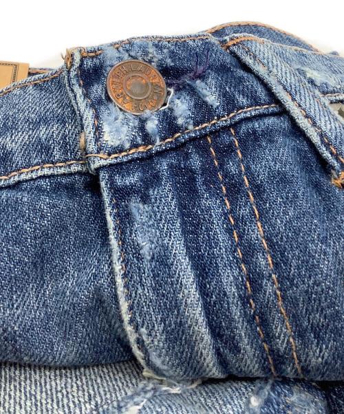 POLO RALPH LAUREN（ポロ・ラルフローレン）POLO RALPH LAUREN (ポロ・ラルフローレン) パッチワークフデニムパンツ インディゴ サイズ:w25 未使用品の古着・服飾アイテム