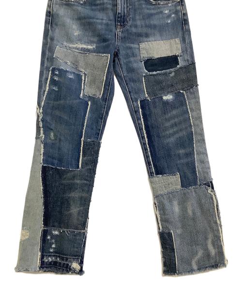 POLO RALPH LAUREN（ポロ・ラルフローレン）POLO RALPH LAUREN (ポロ・ラルフローレン) パッチワークフデニムパンツ インディゴ サイズ:w25 未使用品の古着・服飾アイテム