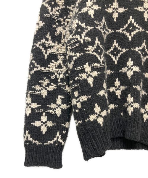 LOUIS VUITTON（ルイ ヴィトン）LOUIS VUITTON (ルイ ヴィトン) モノグラム クルーネックセーター ブラック サイズ:Ｍの古着・服飾アイテム
