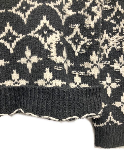 LOUIS VUITTON（ルイ ヴィトン）LOUIS VUITTON (ルイ ヴィトン) モノグラム クルーネックセーター ブラック サイズ:Ｍの古着・服飾アイテム