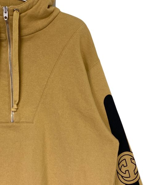 GUCCI（グッチ）GUCCI (グッチ) ハーフジップパーカー ベージュ サイズ:Sの古着・服飾アイテム