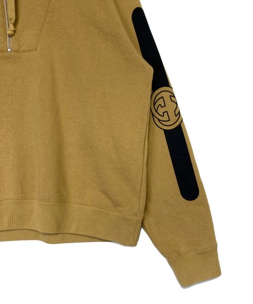 GUCCI（グッチ）GUCCI (グッチ) ハーフジップパーカー ベージュ サイズ:Sの古着・服飾アイテム