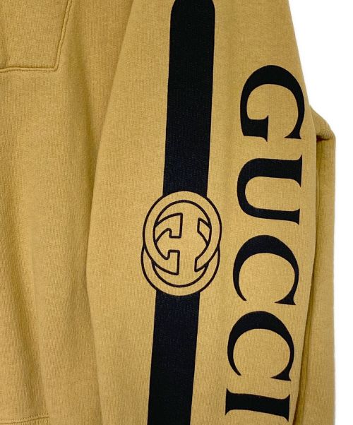 GUCCI（グッチ）GUCCI (グッチ) ハーフジップパーカー ベージュ サイズ:Sの古着・服飾アイテム