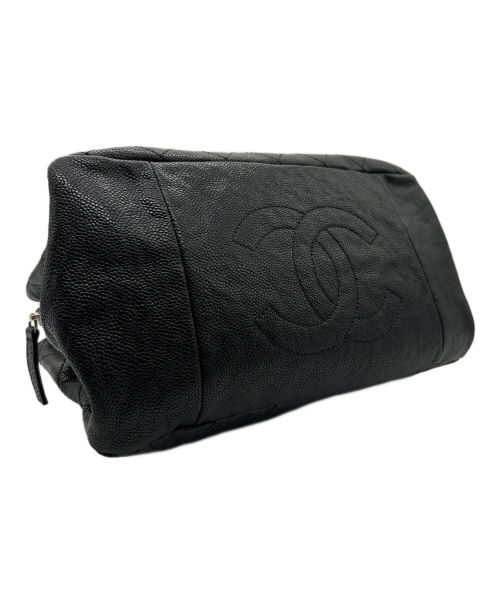 CHANEL（シャネル）CHANEL (シャネル) マトラッセチェーンハンドバッグ ブラックの古着・服飾アイテム