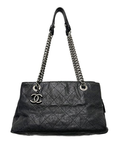 CHANEL（シャネル）CHANEL (シャネル) マトラッセチェーンハンドバッグ ブラックの古着・服飾アイテム