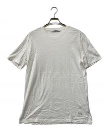 GIVENCHY（ジバンシィ）の古着「ハーフスリーブロゴパッチスリットTシャツ」｜ホワイト