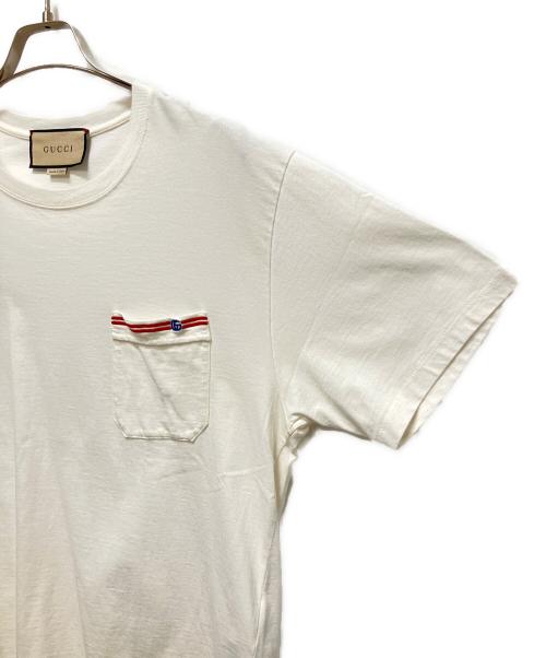 GUCCI（グッチ）GUCCI (グッチ) GGライン カットソー アイボリー サイズ:Mの古着・服飾アイテム