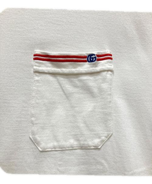 GUCCI（グッチ）GUCCI (グッチ) GGライン カットソー アイボリー サイズ:Mの古着・服飾アイテム