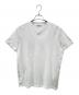 MONCLER（モンクレール）の古着「MAGLIA SCOLLO/テープロゴVネックTシャツ」｜ホワイト