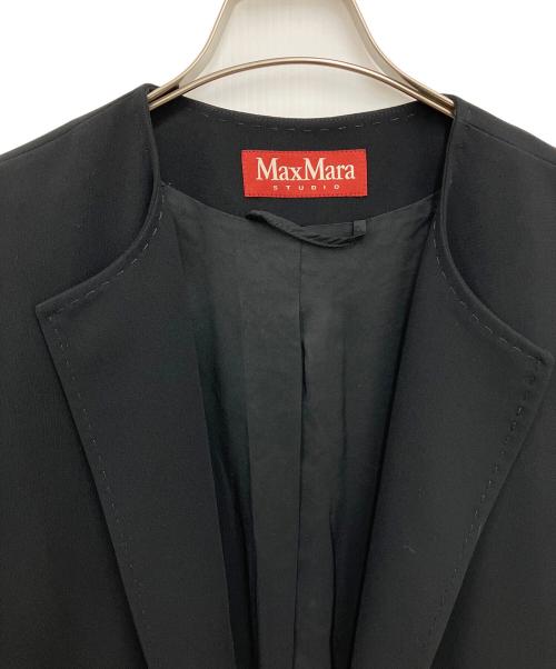 Max Mara Studio（マックスマーラ ストゥディオ）Max Mara Studio (マックスマーラ ストゥディオ) ロングコート ブラック サイズ:40の古着・服飾アイテム
