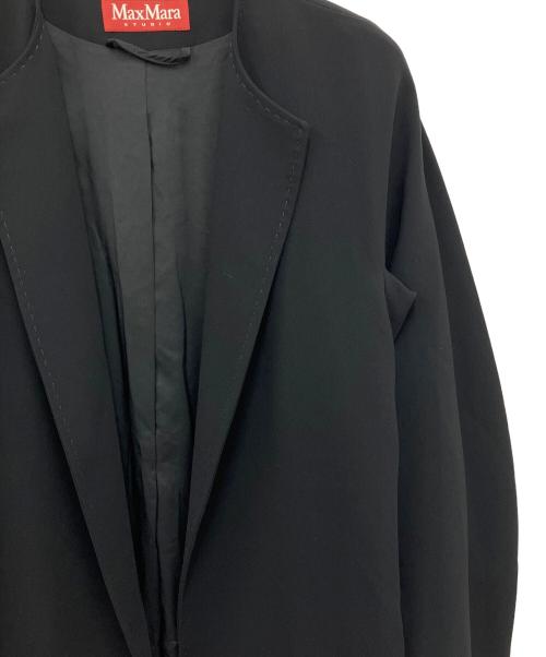 Max Mara Studio（マックスマーラ ストゥディオ）Max Mara Studio (マックスマーラ ストゥディオ) ロングコート ブラック サイズ:40の古着・服飾アイテム
