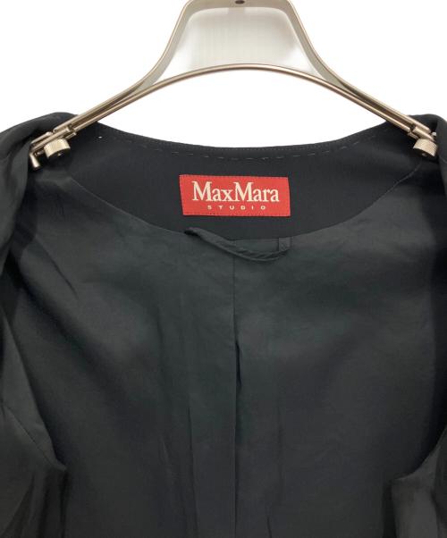Max Mara Studio（マックスマーラ ストゥディオ）Max Mara Studio (マックスマーラ ストゥディオ) ロングコート ブラック サイズ:40の古着・服飾アイテム