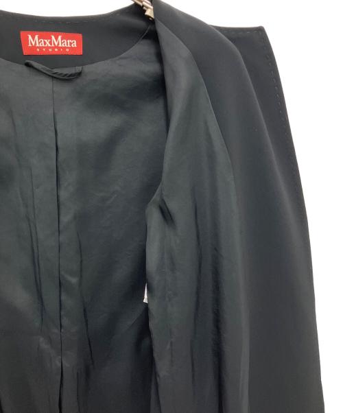 Max Mara Studio（マックスマーラ ストゥディオ）Max Mara Studio (マックスマーラ ストゥディオ) ロングコート ブラック サイズ:40の古着・服飾アイテム