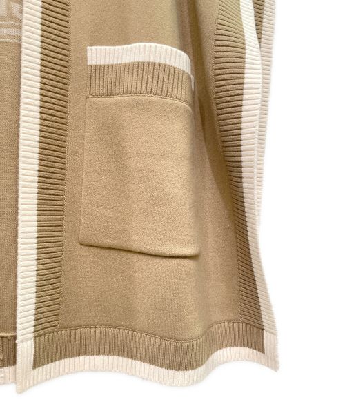 BURBERRY LONDON（バーバリーロンドン）BURBERRY LONDON (バーバリーロンドン) カシミヤ混ニットポンチョコート ベージュ サイズ:FREEの古着・服飾アイテム