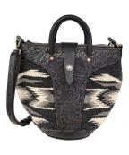 RRLダブルアールエル）の古着「ジャガーレザー2wayバッグ」｜ブラック