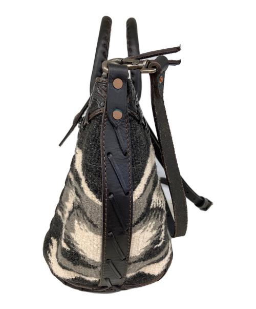 RRL（ダブルアールエル）RRL (ダブルアールエル) ジャガーレザー2wayバッグ ブラックの古着・服飾アイテム