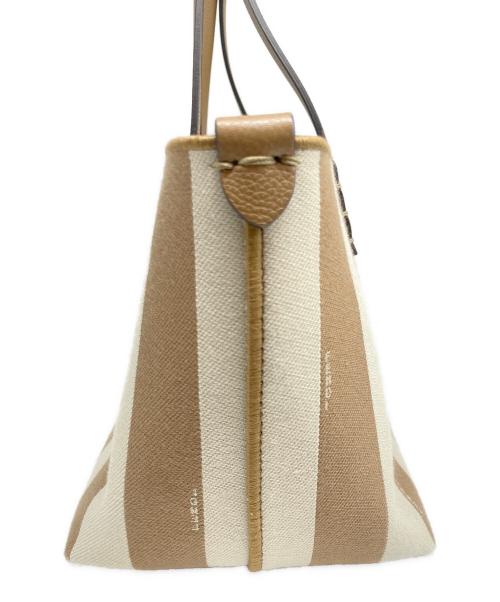 FENDI（フェンディ）FENDI (フェンディ) ロール スモール リバーシブル トートバッグ ベージュの古着・服飾アイテム