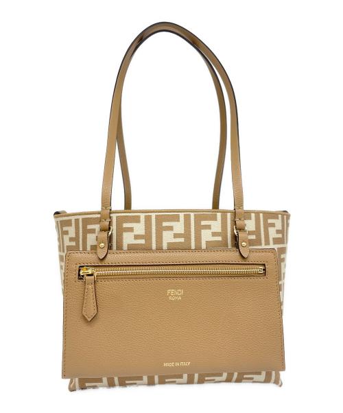FENDI（フェンディ）FENDI (フェンディ) ロール スモール リバーシブル トートバッグ ベージュの古着・服飾アイテム