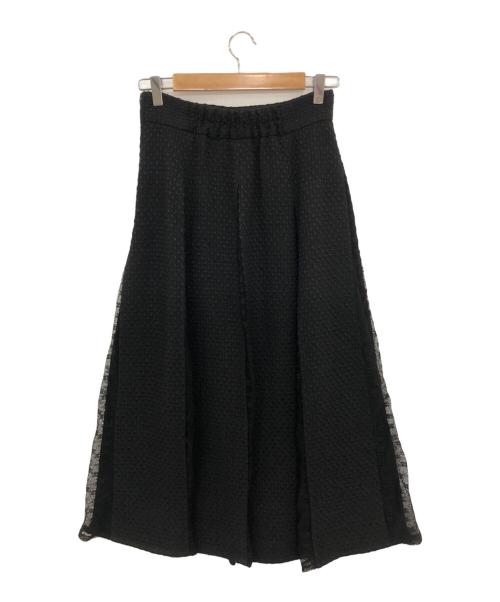 COEL（コエル）COEL (コエル) ツイードパネルスカート ブラック サイズ:38の古着・服飾アイテム