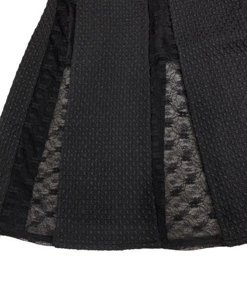 COEL（コエル）COEL (コエル) ツイードパネルスカート ブラック サイズ:38の古着・服飾アイテム