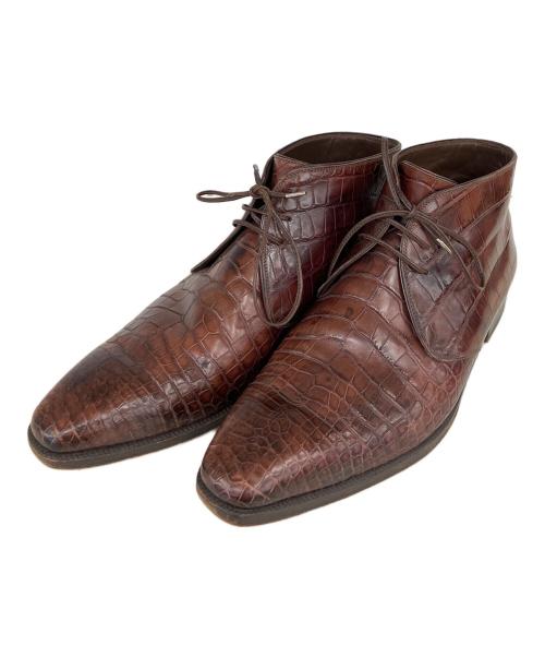 BRIONI（ブリオーニ）BRIONI (ブリオーニ) チャッカーブーツ ブラウン サイズ:7 1/2の古着・服飾アイテム