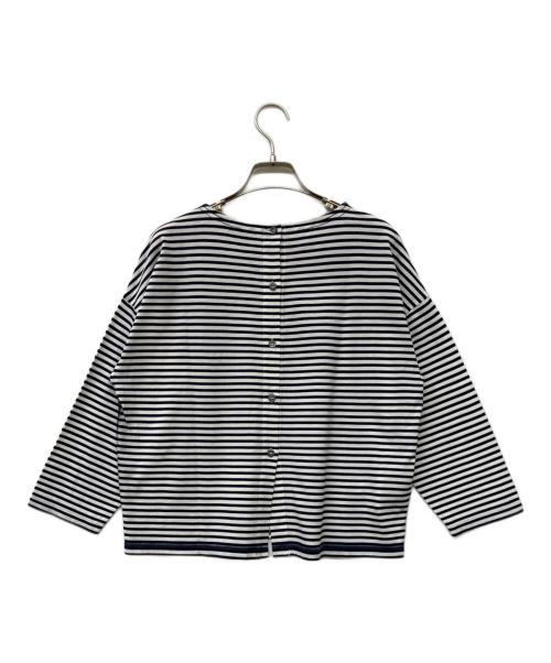 PRADA（プラダ）PRADA (プラダ) ボーダーカットソー ホワイト サイズ:Mの古着・服飾アイテム
