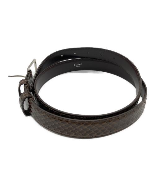 CELINE（セリーヌ）CELINE (セリーヌ) レザーベルト ブラウンの古着・服飾アイテム