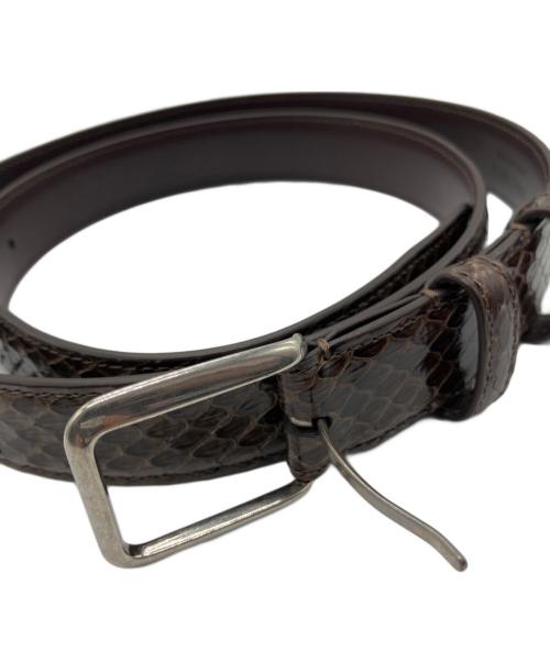 CELINE（セリーヌ）CELINE (セリーヌ) レザーベルト ブラウンの古着・服飾アイテム