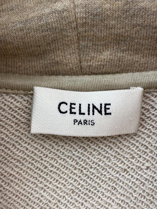 CELINE（セリーヌ）CELINE (セリーヌ) サルキーロゴプルオーバーパーカー ベージュ サイズ:Lの古着・服飾アイテム