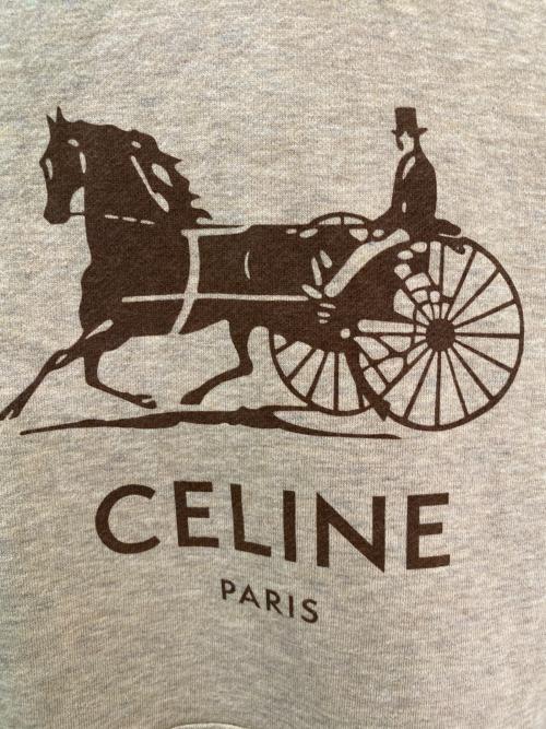 CELINE（セリーヌ）CELINE (セリーヌ) サルキーロゴプルオーバーパーカー ベージュ サイズ:Lの古着・服飾アイテム