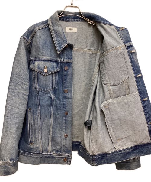CELINE（セリーヌ）CELINE (セリーヌ) Union wash oversized denim jacket（ユニオンウォッシュオーバーサイズデニムジャケット） インディゴ サイズ:Mの古着・服飾アイテム