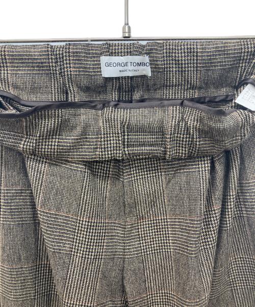 GEORGE TOMBOY（ジョージトムボーイ）GEORGE TOMBOY (ジョージトムボーイ) シャギーチェックパンツ ブラウン サイズ:Sの古着・服飾アイテム