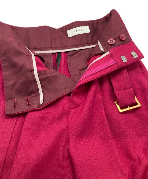 ANAYI（アナイ）ANAYI (アナイ) ウール調合繊ワイドパンツ ショッキングピンク サイズ:36の古着・服飾アイテム