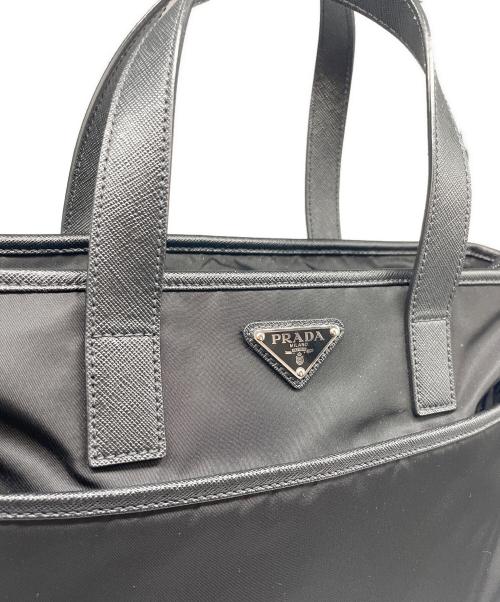 PRADA（プラダ）PRADA (プラダ) 三角ロゴプレート ブリーフケース ブラックの古着・服飾アイテム