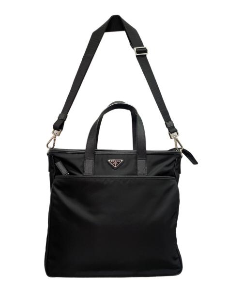 PRADA（プラダ）PRADA (プラダ) 三角ロゴプレート ブリーフケース ブラックの古着・服飾アイテム