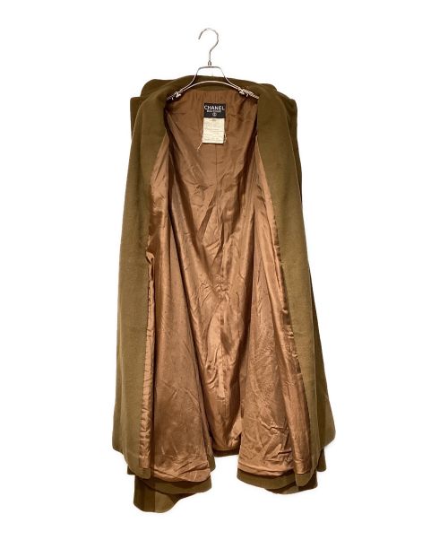 CHANEL（シャネル）CHANEL (シャネル) poncho coat（ポンチョコート） ブラウン サイズ:34の古着・服飾アイテム