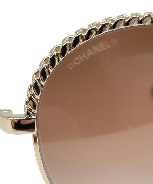 CHANEL（シャネル）CHANEL (シャネル) パント シェイプ アイウェア ゴールドの古着・服飾アイテム