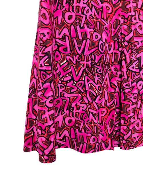 LOUIS VUITTON（ルイ ヴィトン）LOUIS VUITTON (ルイ ヴィトン) グラフィティ ックスプリーツ スカート ピンク サイズ:38の古着・服飾アイテム