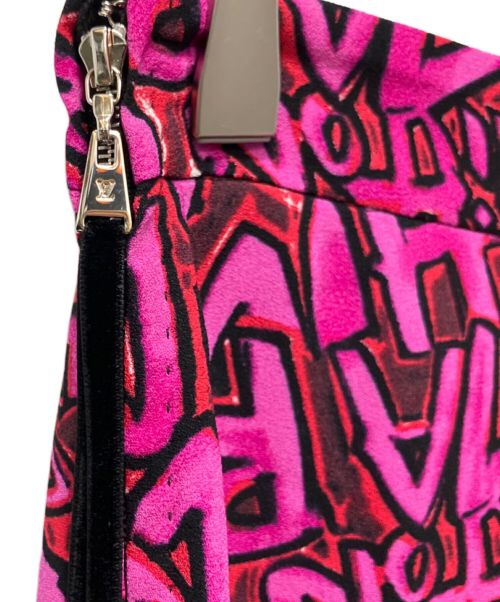 LOUIS VUITTON（ルイ ヴィトン）LOUIS VUITTON (ルイ ヴィトン) グラフィティ ックスプリーツ スカート ピンク サイズ:38の古着・服飾アイテム
