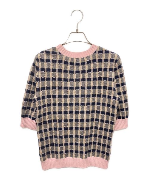 CHANEL（シャネル）CHANEL (シャネル) COCOロゴ半袖ニット ピンク サイズ:36の古着・服飾アイテム