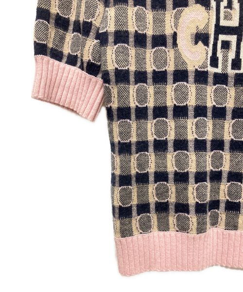 CHANEL（シャネル）CHANEL (シャネル) COCOロゴ半袖ニット ピンク サイズ:36の古着・服飾アイテム