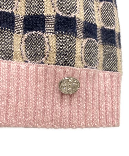 CHANEL（シャネル）CHANEL (シャネル) COCOロゴ半袖ニット ピンク サイズ:36の古着・服飾アイテム