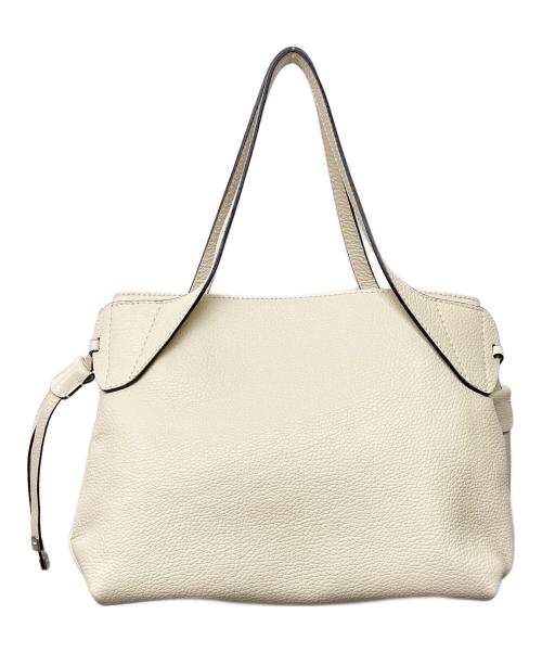 GIANNI CHIARINI（ジャンニ キアリーニ）GIANNI CHIARINI (ジャンニ キアリーニ) レザートートバッグ アイボリーの古着・服飾アイテム