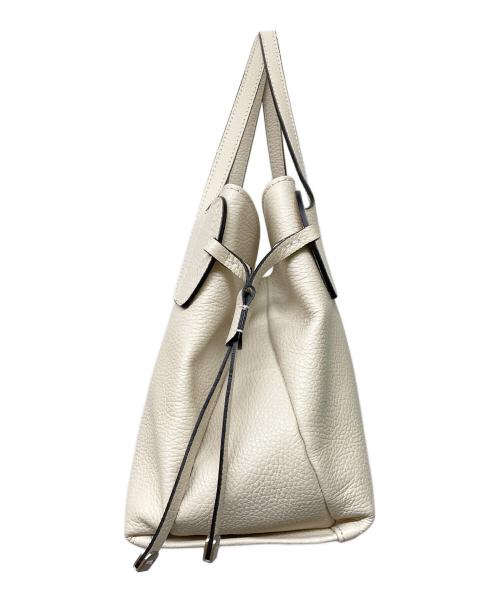 GIANNI CHIARINI（ジャンニ キアリーニ）GIANNI CHIARINI (ジャンニ キアリーニ) レザートートバッグ アイボリーの古着・服飾アイテム