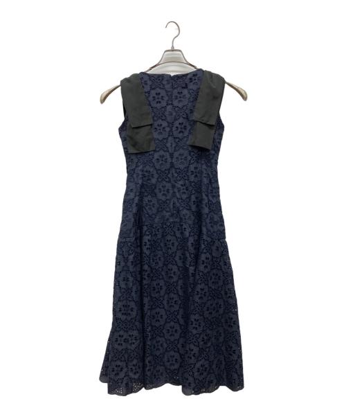 CELFORD（セルフォード）CELFORD (セルフォード) エンブロイダリー刺繍ワンピース ネイビー サイズ:36の古着・服飾アイテム