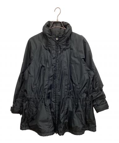 イッセイミヤケ パラシュートナイロンジャケット フード収納 中メッシュ　黒 中古・古着通販】ISSEY MIYAKE FETE (イッセイミヤケフェット