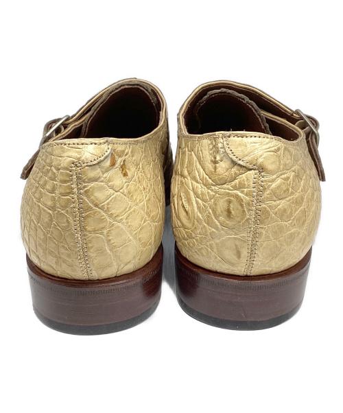 CARMINA（カルミナ）CARMINA (カルミナ) クロコレザーダブルモンクストラップシューズ ベージュ サイズ:8の古着・服飾アイテム
